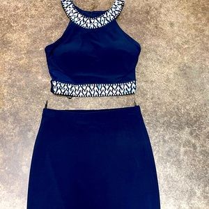 Darling two piece cocktail dress.  Worn once to Homecoming Dance.